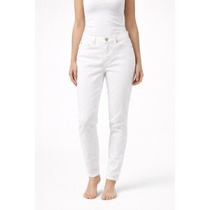 Eileen Fisher Organic Cotton Stretch‎ Straight Leg Jeans White Women's Size 4